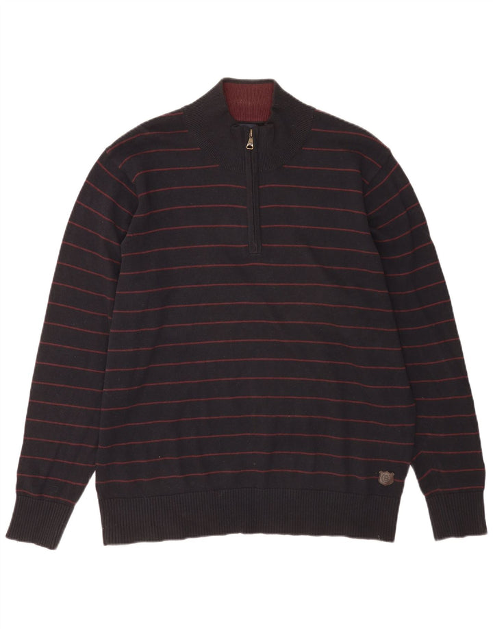 MARKS & SPENCER Męski sweter zapinany na zamek UK 41/43, duży, granatowy