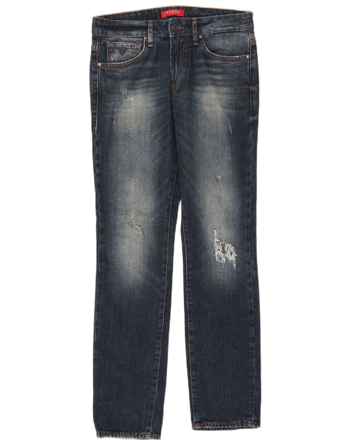 Damskie jeansy Guess w trudnej sytuacji W30 L32, niebieskie, bawełniane