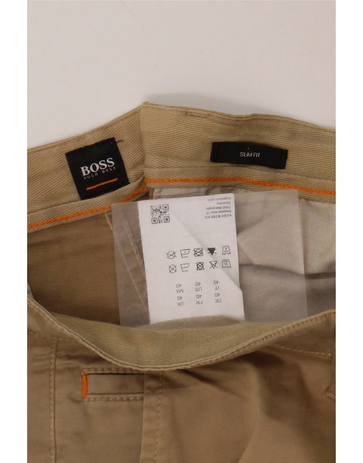 Męskie spodenki chino HUGO BOSS Slim Fit W40 XL beżowa bawełna
