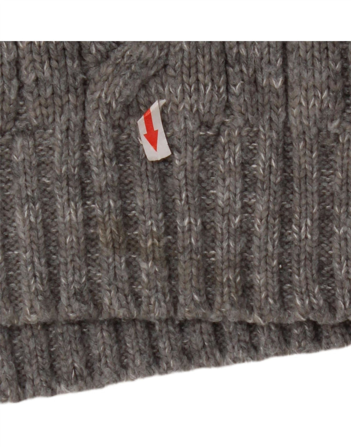 Marks & Spencer Męski sweter z zamkiem błyskawicznym, duży, szary, nakrapiany akryl