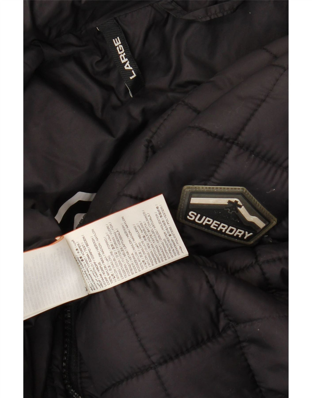 Męska ocieplana kurtka Superdry UK 40, duża, czarna, nylonowa