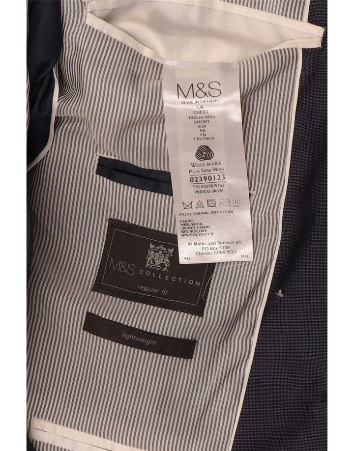 MARKS & SPENCER Męska marynarka zapinana na 2 guziki, UK 40, średni granat