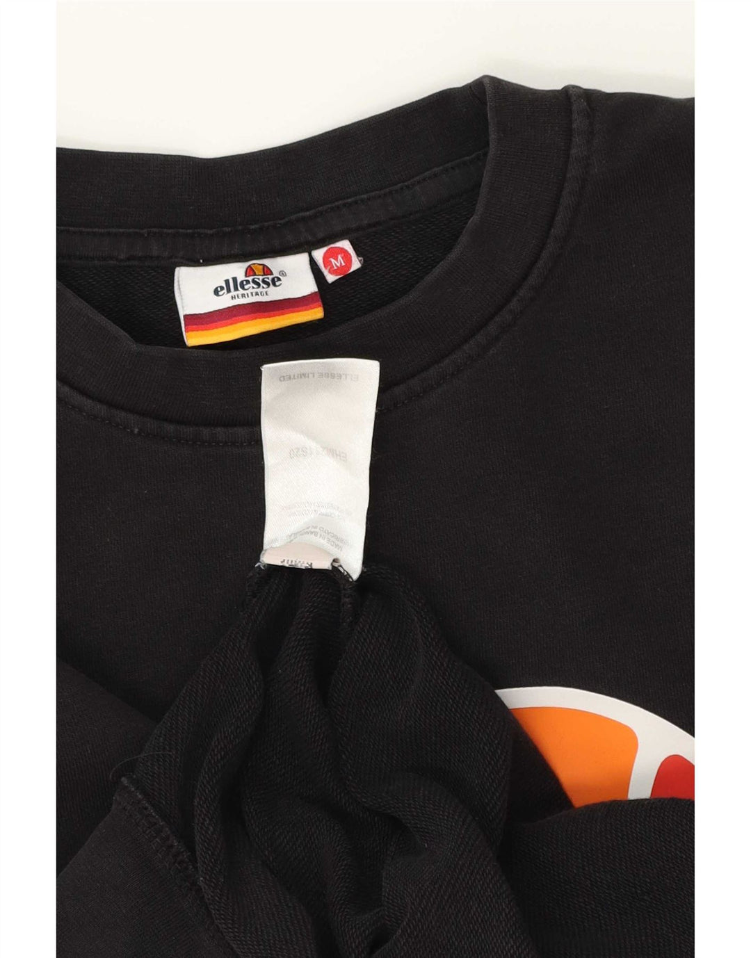 Męska bluza Ellesse Heritage z grafiką, średnia czarna bawełna