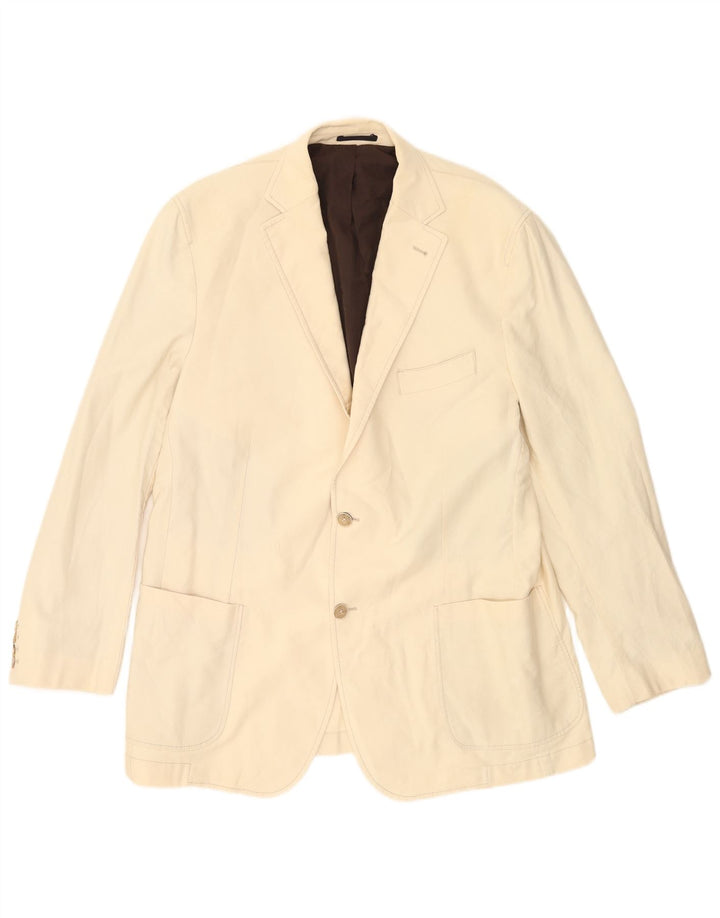 Męska marynarka zapinana na 2 guziki Massimo Dutti EU 56 XL, beżowa, bawełniana