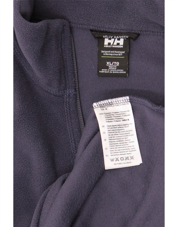 HELLY HANSEN Męski sweter polarowy XL z zamkiem błyskawicznym, granatowy, poliester
