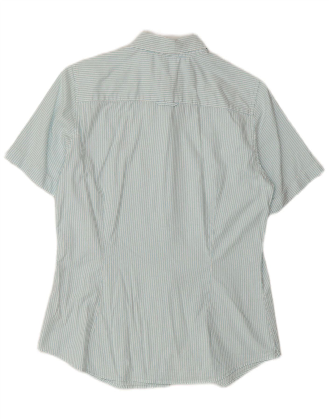 Koszula damska z krótkim rękawem GANT UK 12, bawełniana w kolorze średniego błękitu w prążki