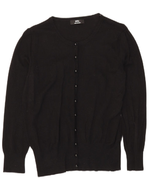 Marks & Spencer Damski sweter kardigan UK 16, duża, czarna wiskoza