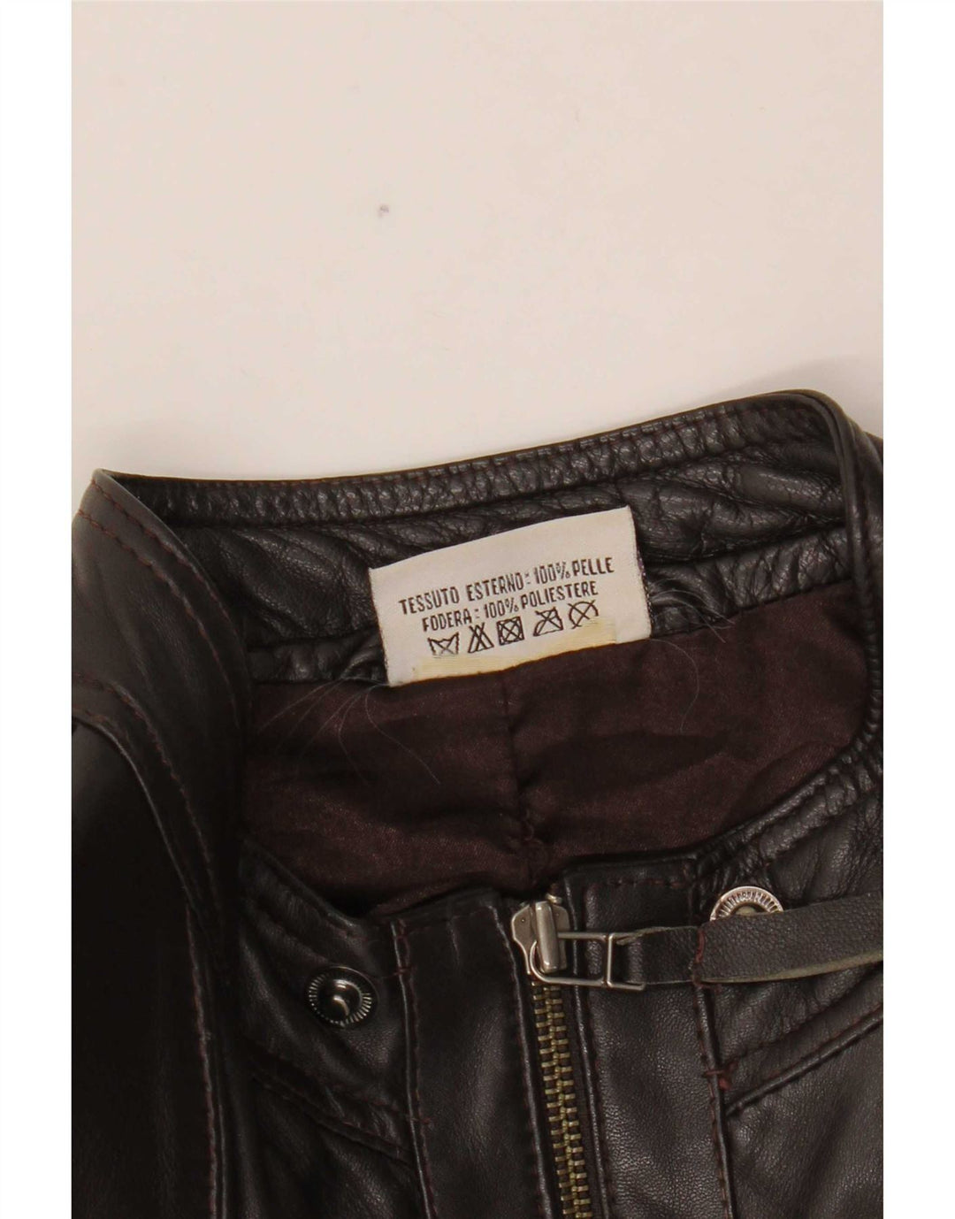 In Extenso Damska skórzana kurtka bomber UK 18 XL brązowa
