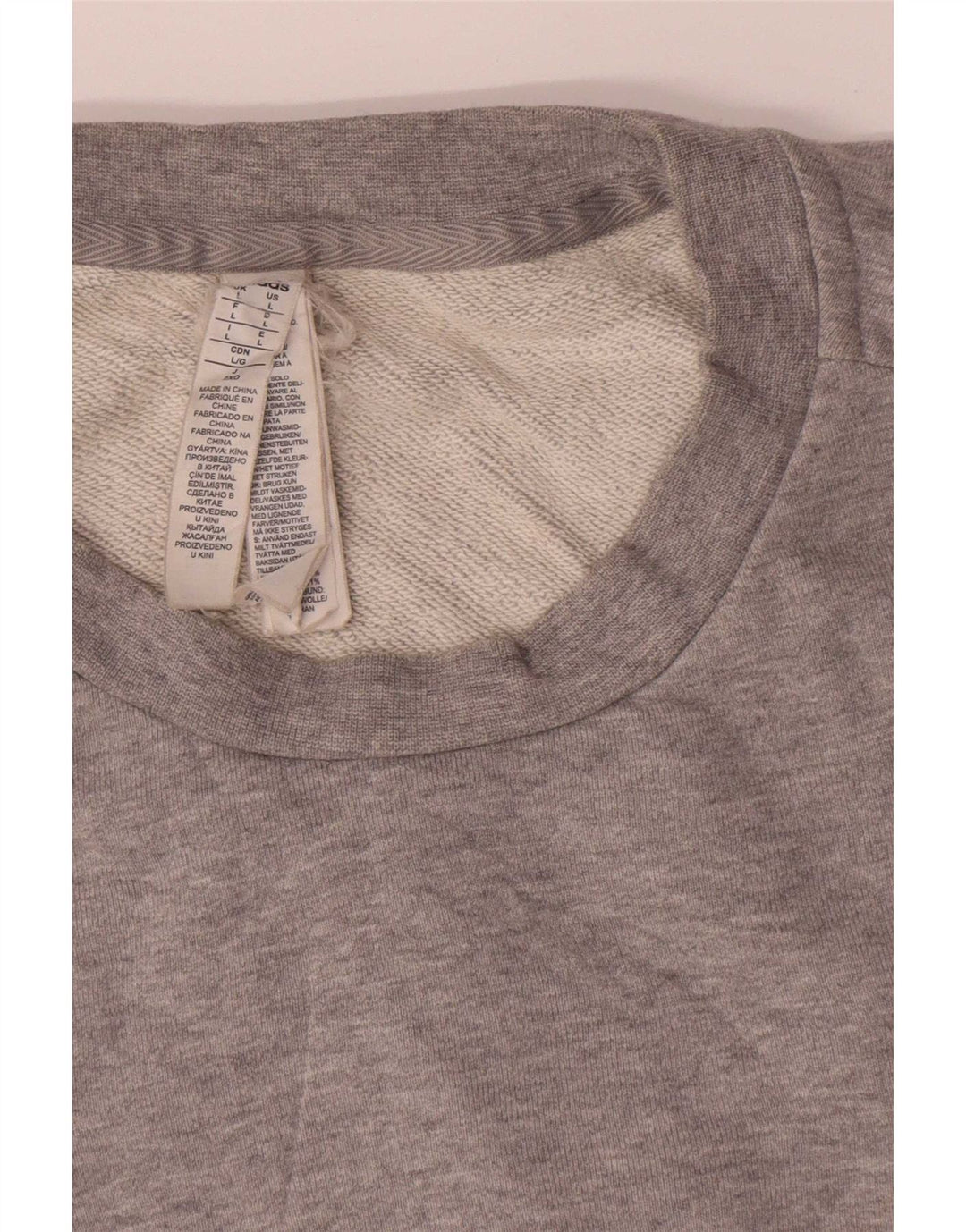 Męska bluza Adidas z grafiką, duża, szara, nakrapiana bawełna