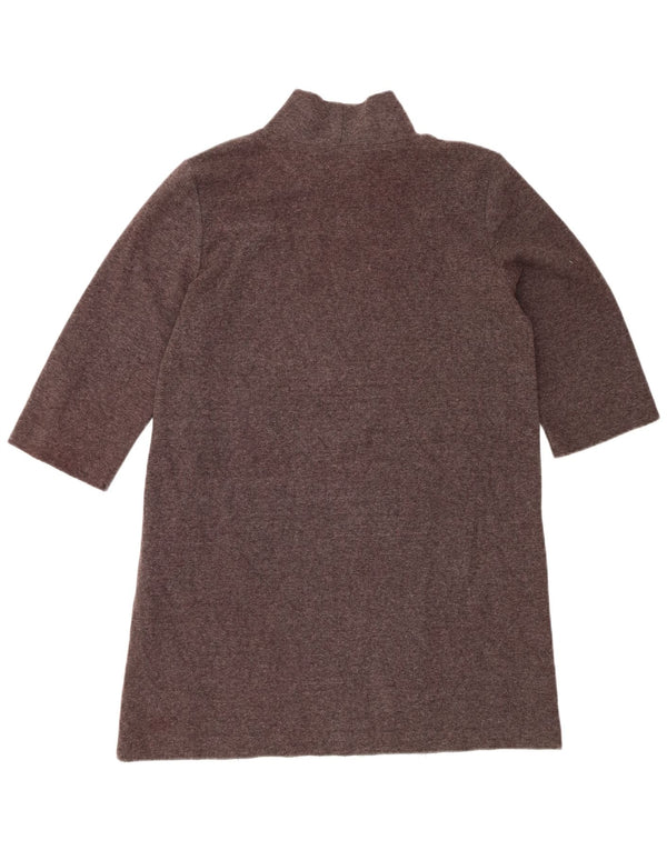 Damska sukienka sweterkowa z rękawem 3/4 Zara UK 16, duży, brązowy poliester