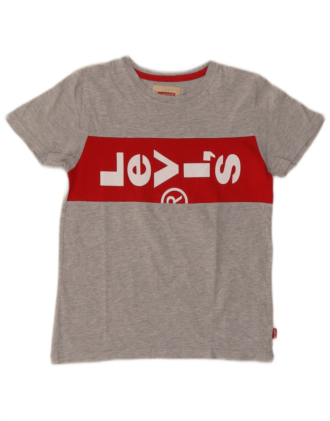 LEVI'S Boys Graphic T-Shirt Top 9-10 Years Grey Flecked Cotton Vintage Levi's and Second-Hand Levi's from Messina Hembry 