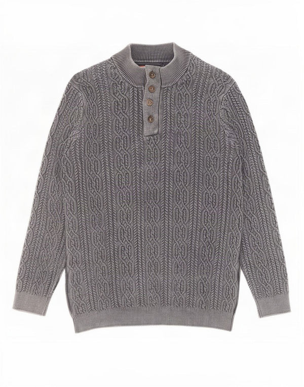 Męski sweter zapinany na guziki Joe Browns, 2XL, szara bawełna