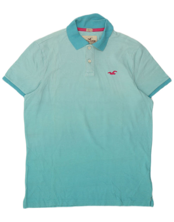 Męska koszulka polo Hollister XL, niebieska, bawełniana