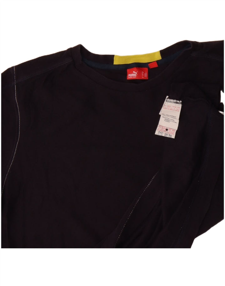 Męska koszulka z grafiką Puma, duża, bawełniana, w kolorze granatowym