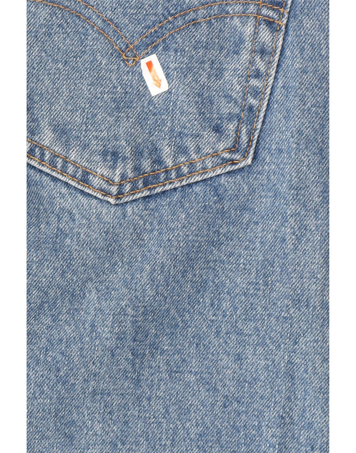 LEVI'S Mens 505 Regular Fit Straight Jeans W34 L32 Blue Cotton