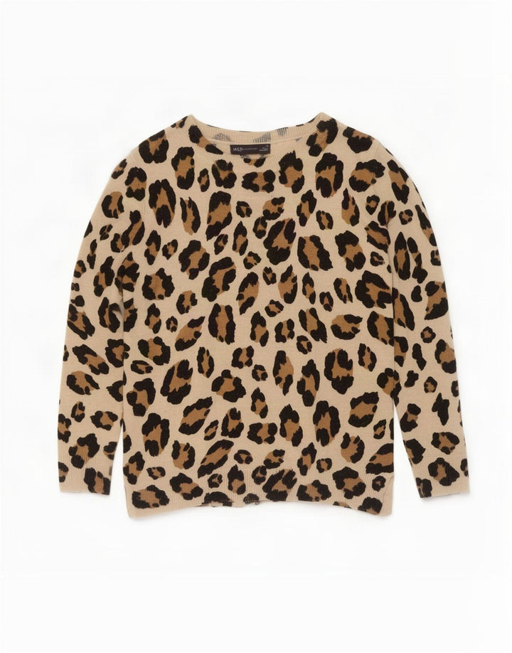 Marks & Spencer Damski sweter z dekoltem w łódkę, UK 10, mały, beżowy