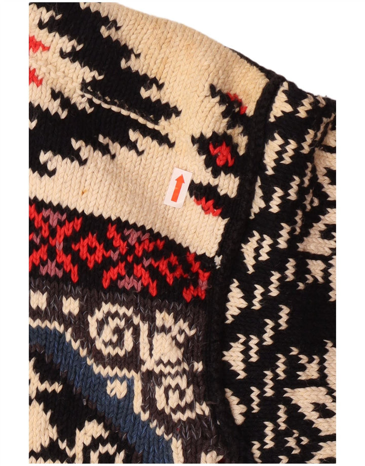 Sweter damski w stylu vintage z grafiką, UK 10, mały, wielobarwny, artystyczny