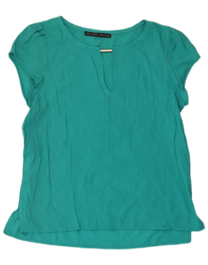 Bluzka damska Zara Top UK 18 XL Turkusowa