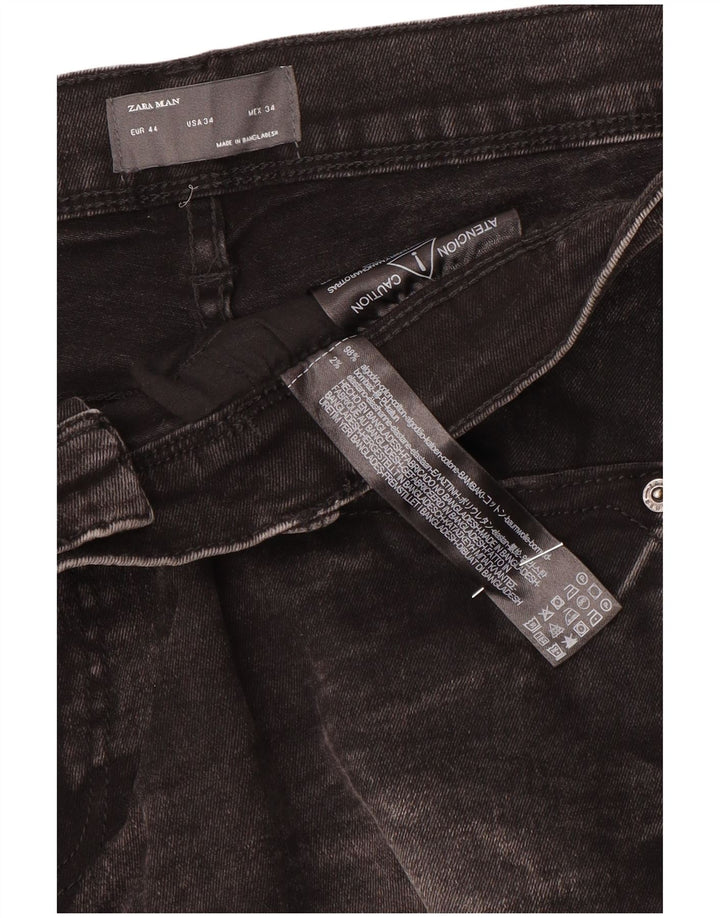 Męskie jeansy slim fit Zara EU 44 Large W34 L27 Szara bawełna