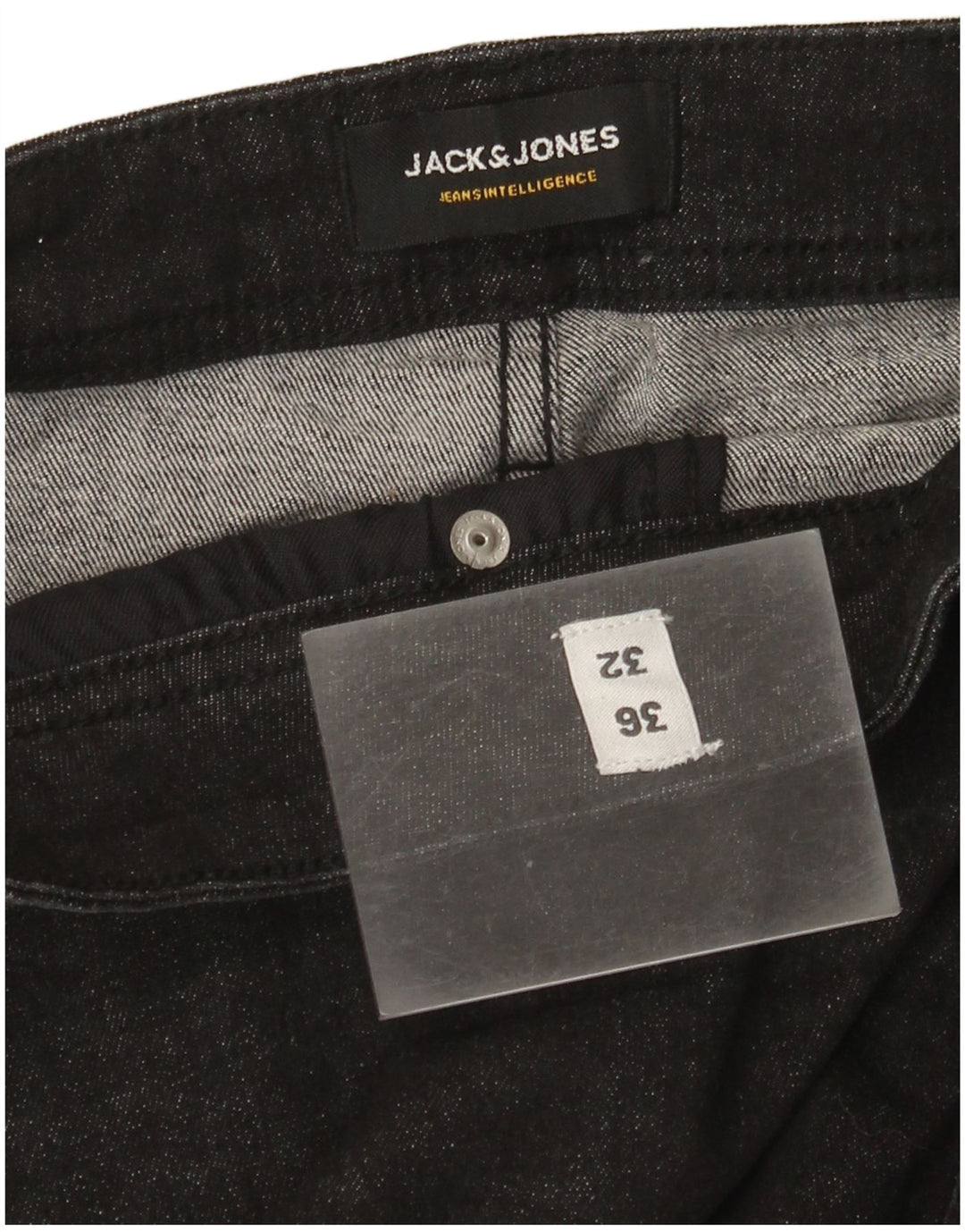 Męskie jeansy typu slim Jack & Jones W36 L32, czarne, bawełniane