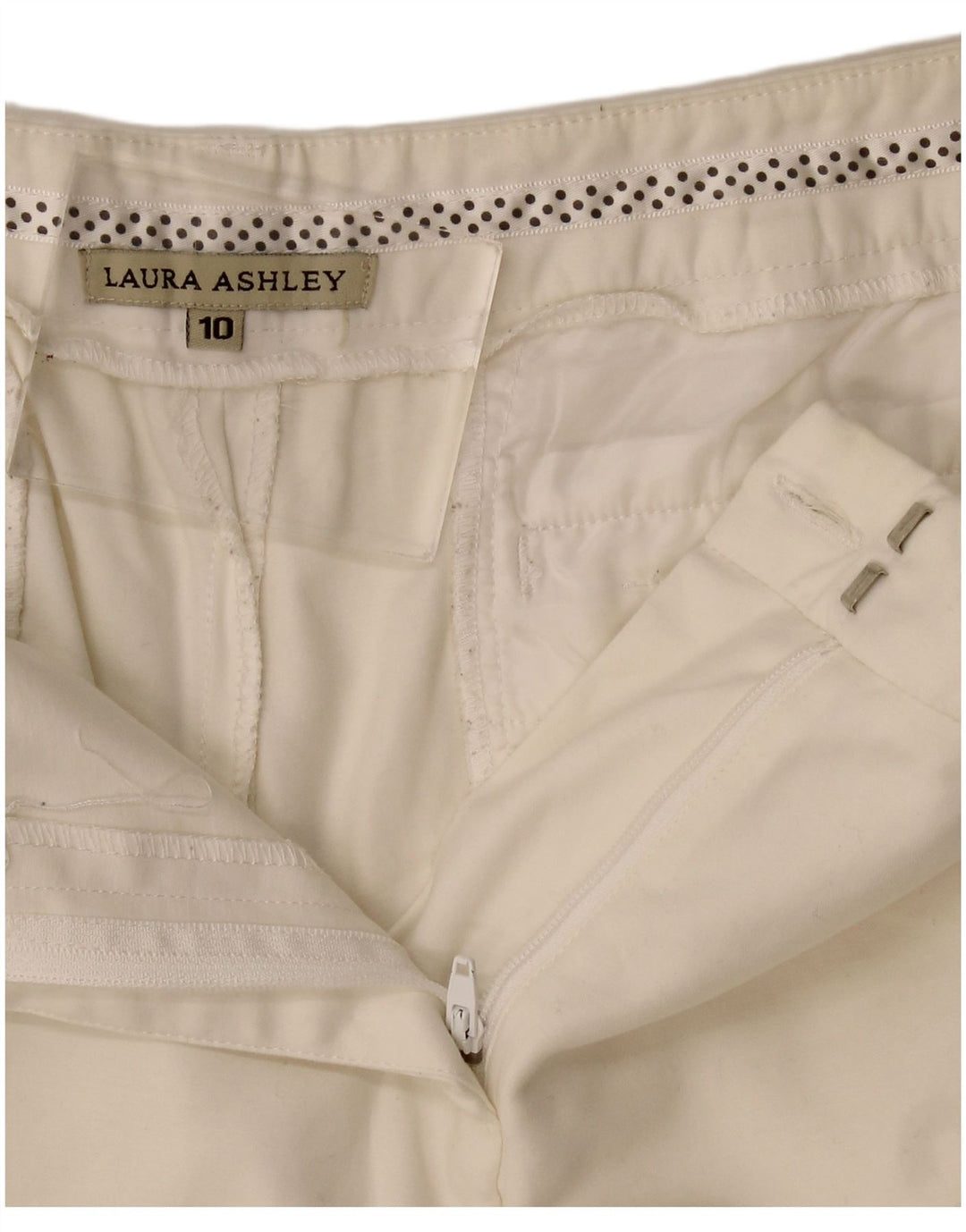 Damskie bermudy Laura Ashley US 10 Large W32 Biała bawełna