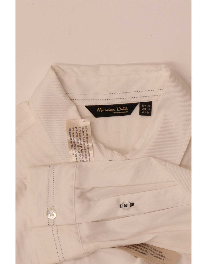 Koszula damska Massimo Dutti EU 36 XS Biała bawełna