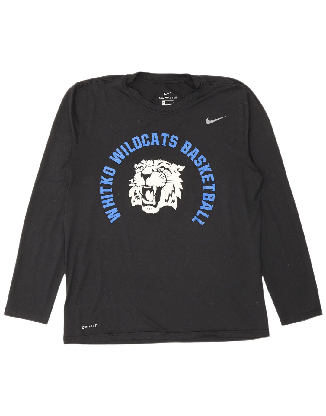 Męska koszulka Nike Wildcats z grafiką, długim rękawem, dużym czarnym poliestrem