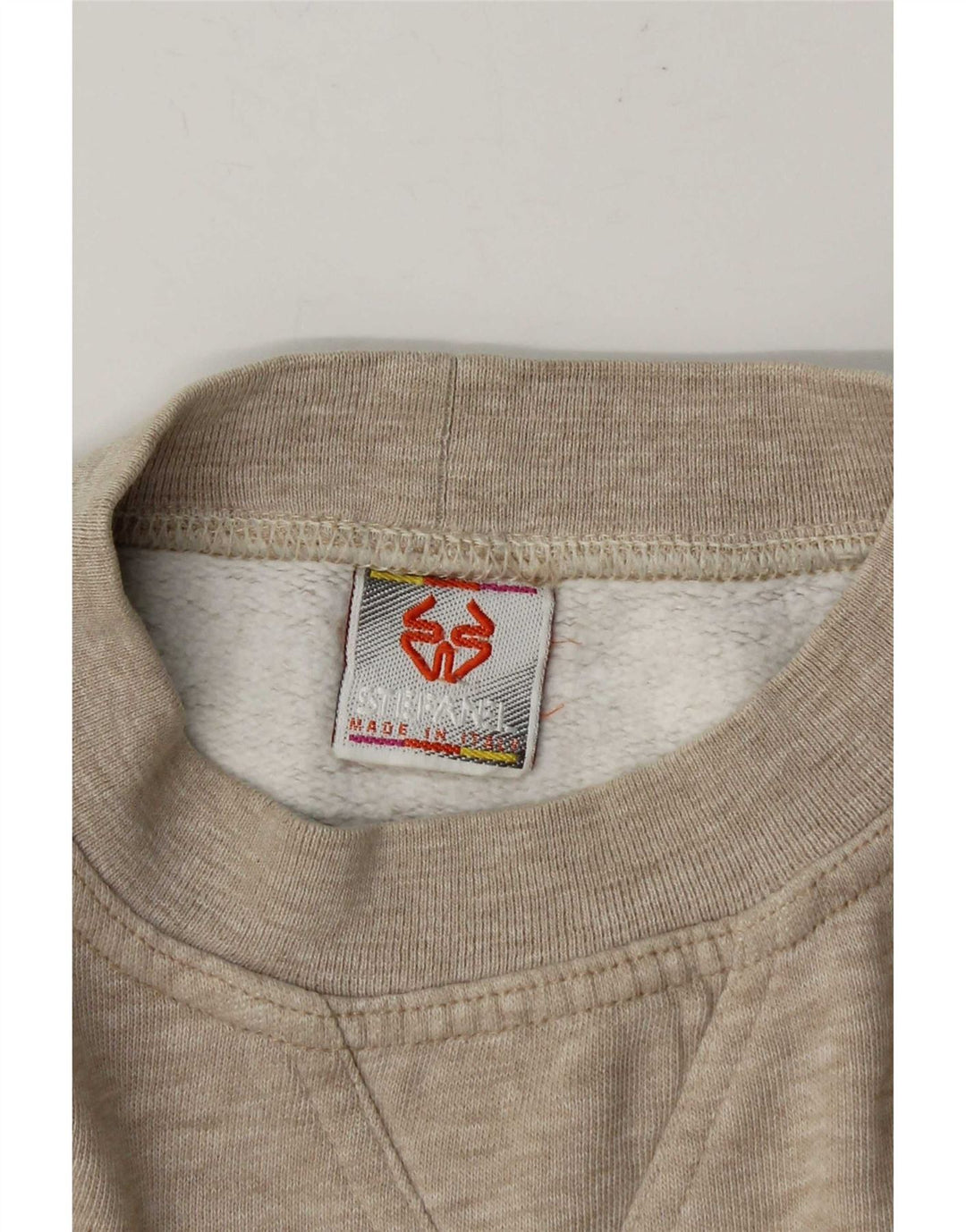 Damska bluza Stefanel Crop Graphic Jumper UK 14 w średnie szare paski