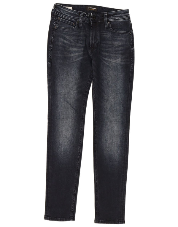 JACK & JONES Męskie jeansy Liam Skinny W28 L30 Granatowe, bawełniane