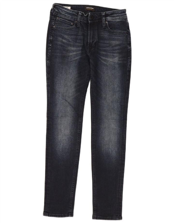 JACK & JONES Męskie jeansy Liam Skinny W28 L30 Granatowe, bawełniane