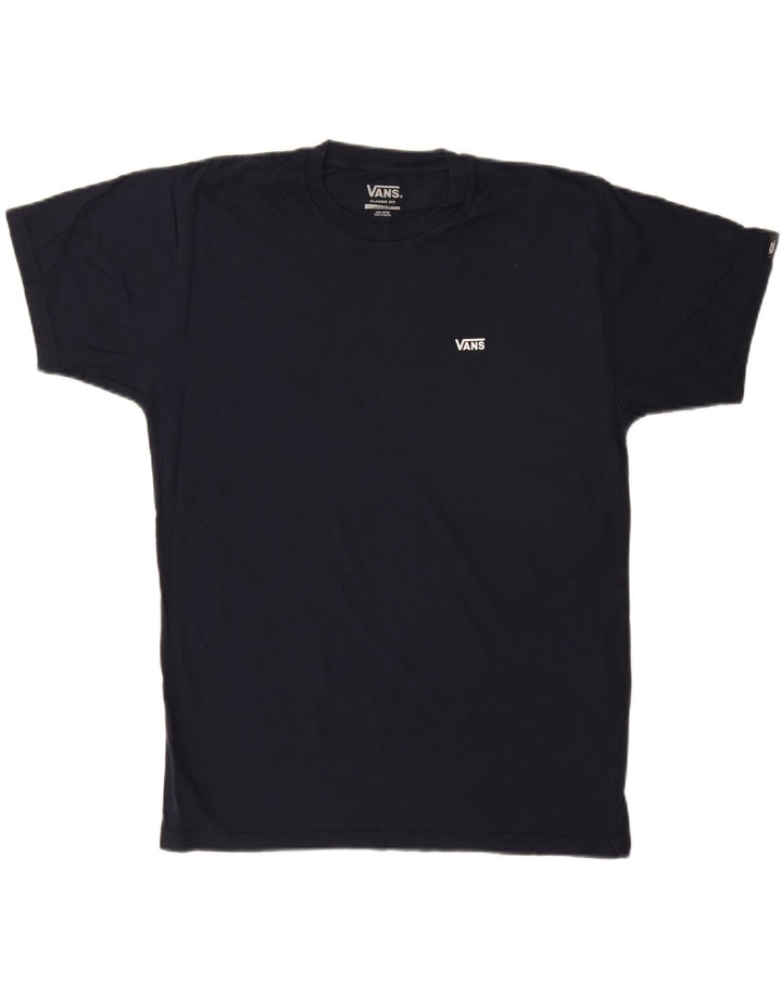 T-shirt męski Vans o klasycznym kroju, średni, granatowy, bawełniany