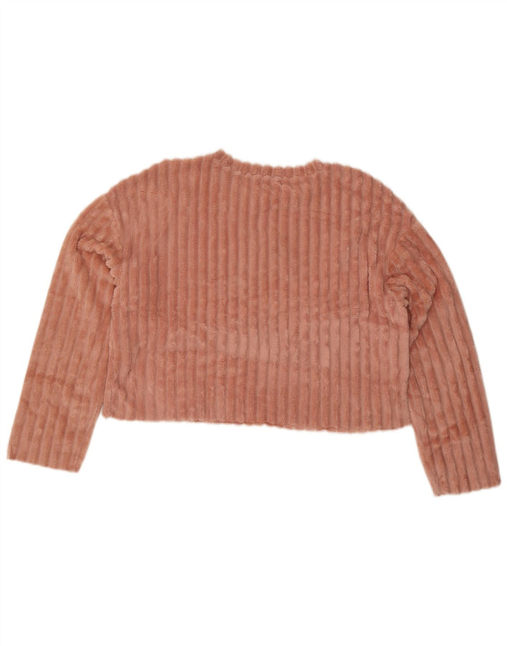 Bluzka damska Zara Crop Velour Oversize Top UK 10 Small Pink Polyester