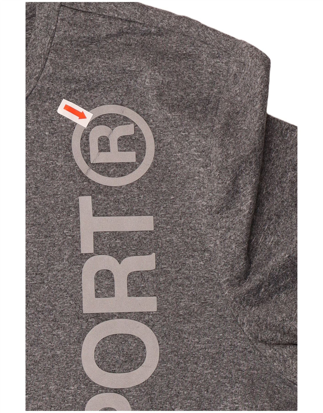 Damski T-shirt z grafiką Superdry Top UK 14, duży, szary, nakrapiany poliester