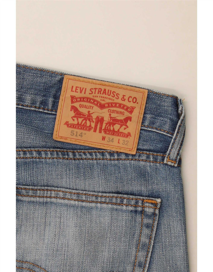 Męskie jeansy Levi's 514 Straight W34 L28 Niebieskie bawełniane