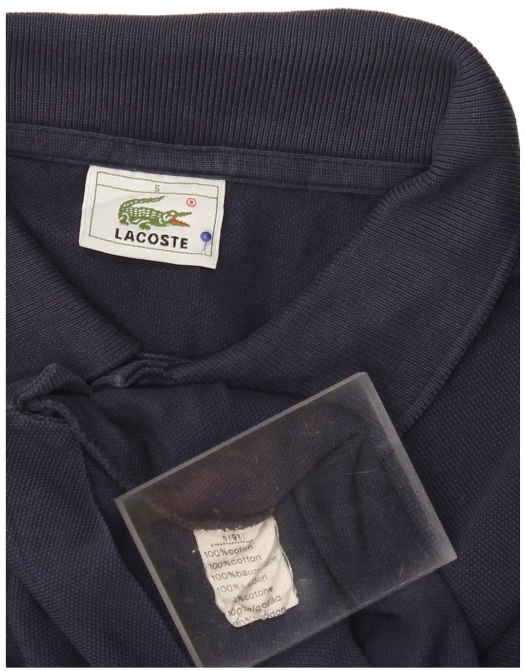 Męska koszulka polo LACOSTE, rozmiar 5, duża, granatowa, bawełniana