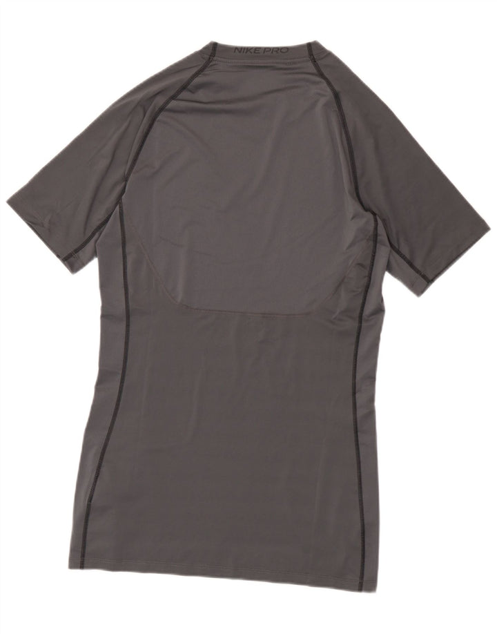 Męski T-shirt Nike Dri Fit Slim Fit z grafiką, duży, szary poliester