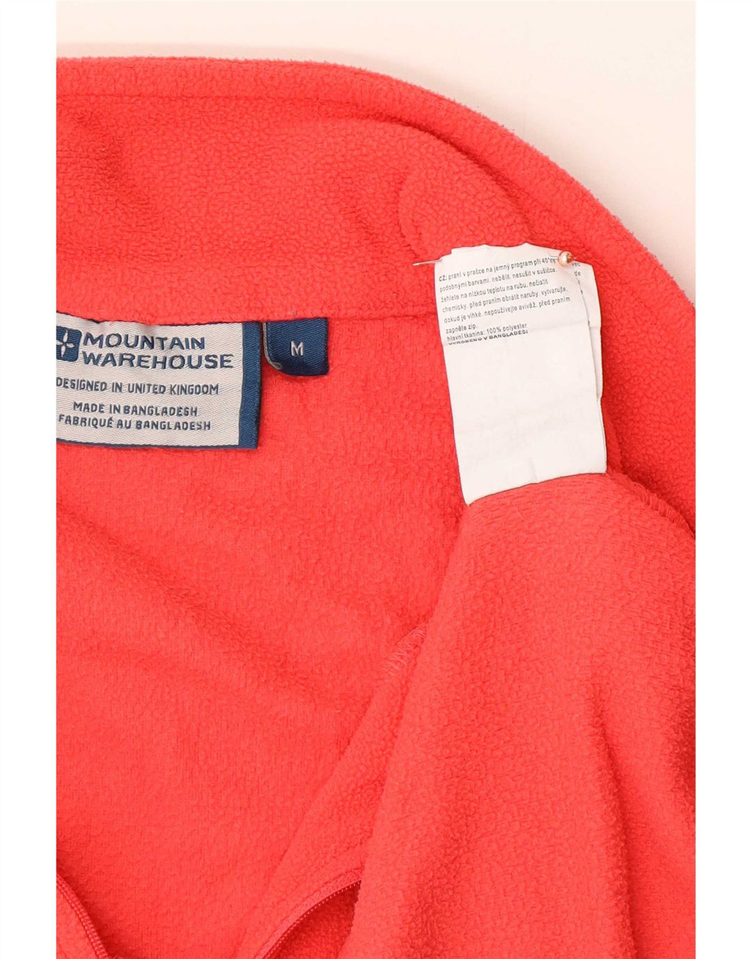 Damski sweter polarowy Mountain Warehouse z zamkiem błyskawicznym, UK 14, średni czerwony poliester
