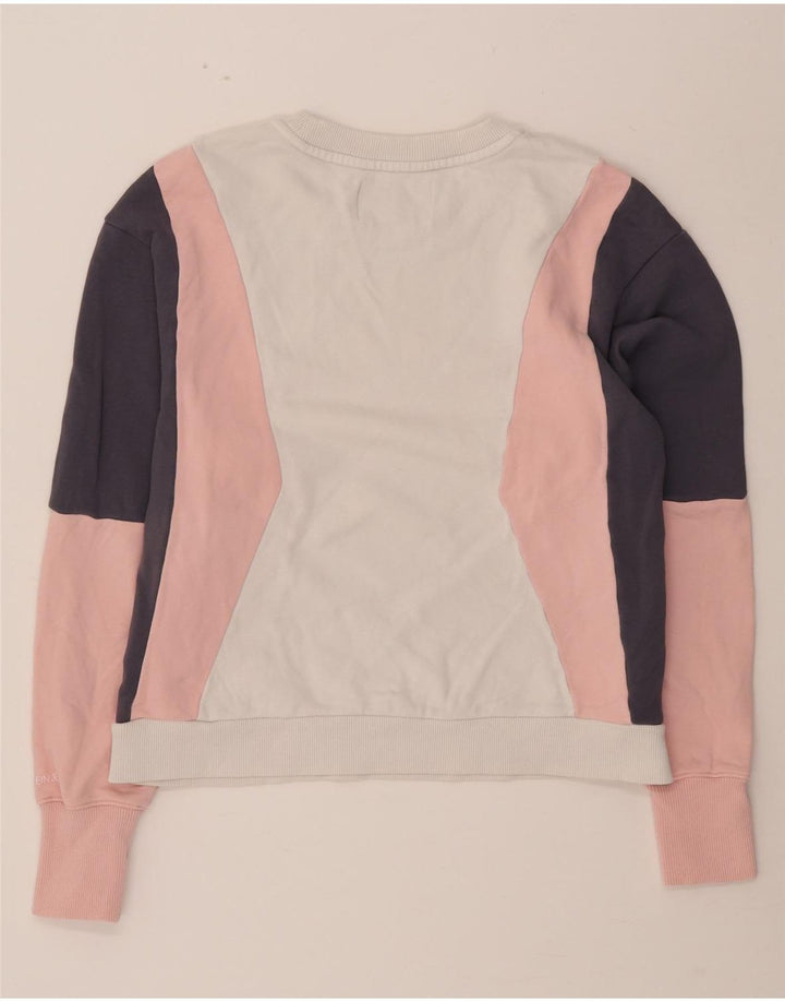CALVIN KLEIN JEANS Womens Sweatshirt Jumper UK 14 Medium Multicoloured Vintage Calvin Klein Jeans and Second-Hand Calvin Klein Jeans from Messina Hembry 