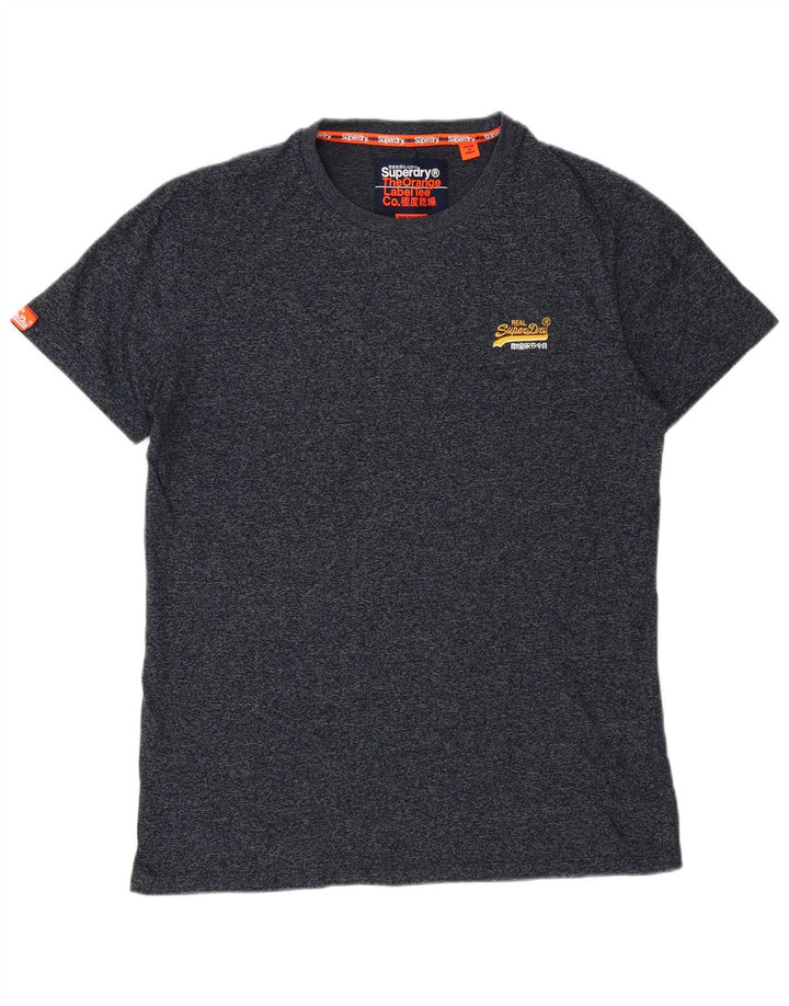 T-shirt męski Superdry Średni, granatowy, bawełniany w cętki