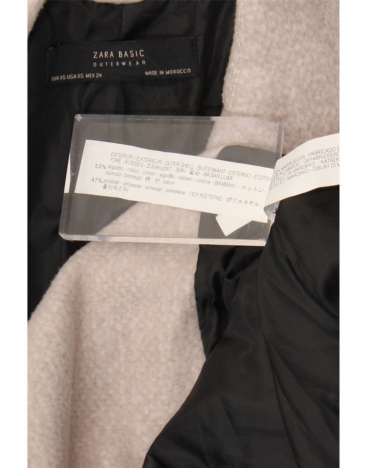 Damski płaszcz oversize ZARA UK 6 XS, szary, bawełniany