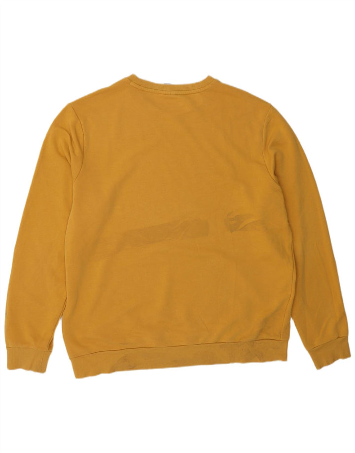Męska bluza puma o regularnym kroju, XL, żółta, bawełniana