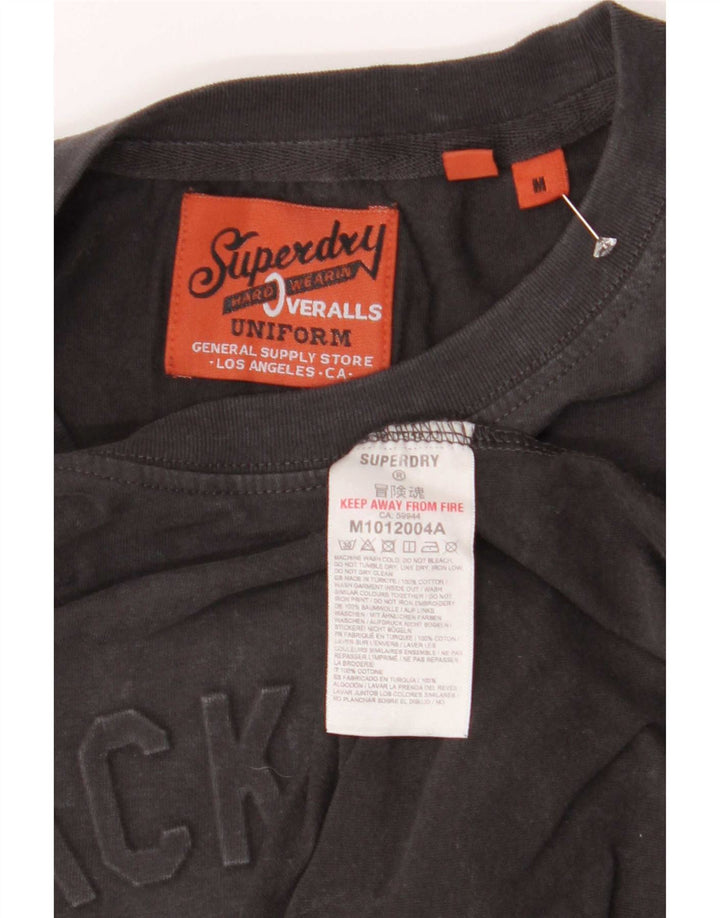 Męski T-shirt z grafiką Superdry, średnioszary, bawełniany