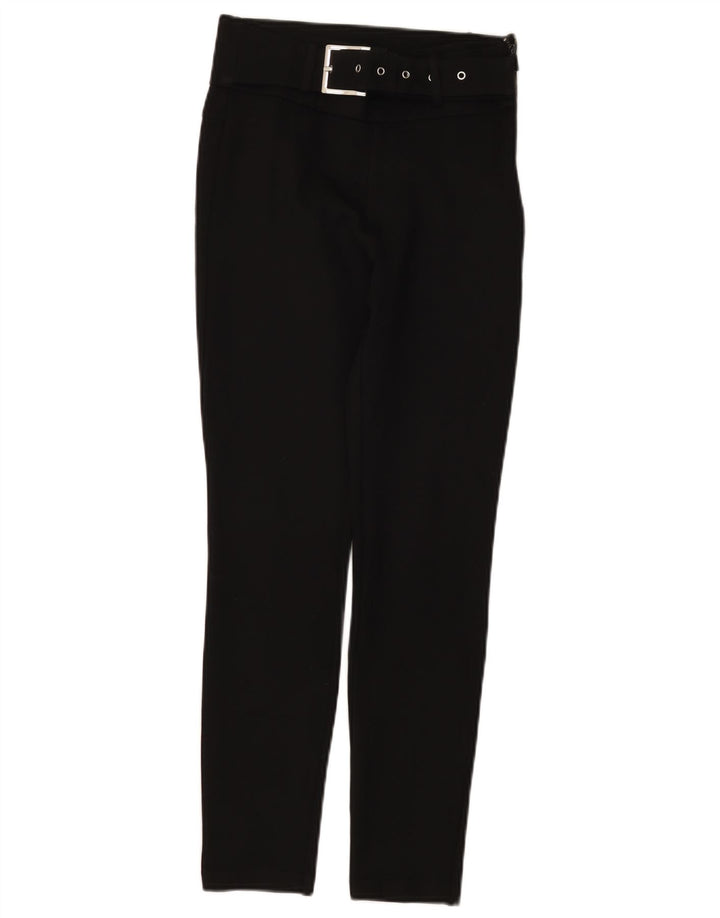Damskie spodnie typu slim chino ZARA małe W26 L27 czarne