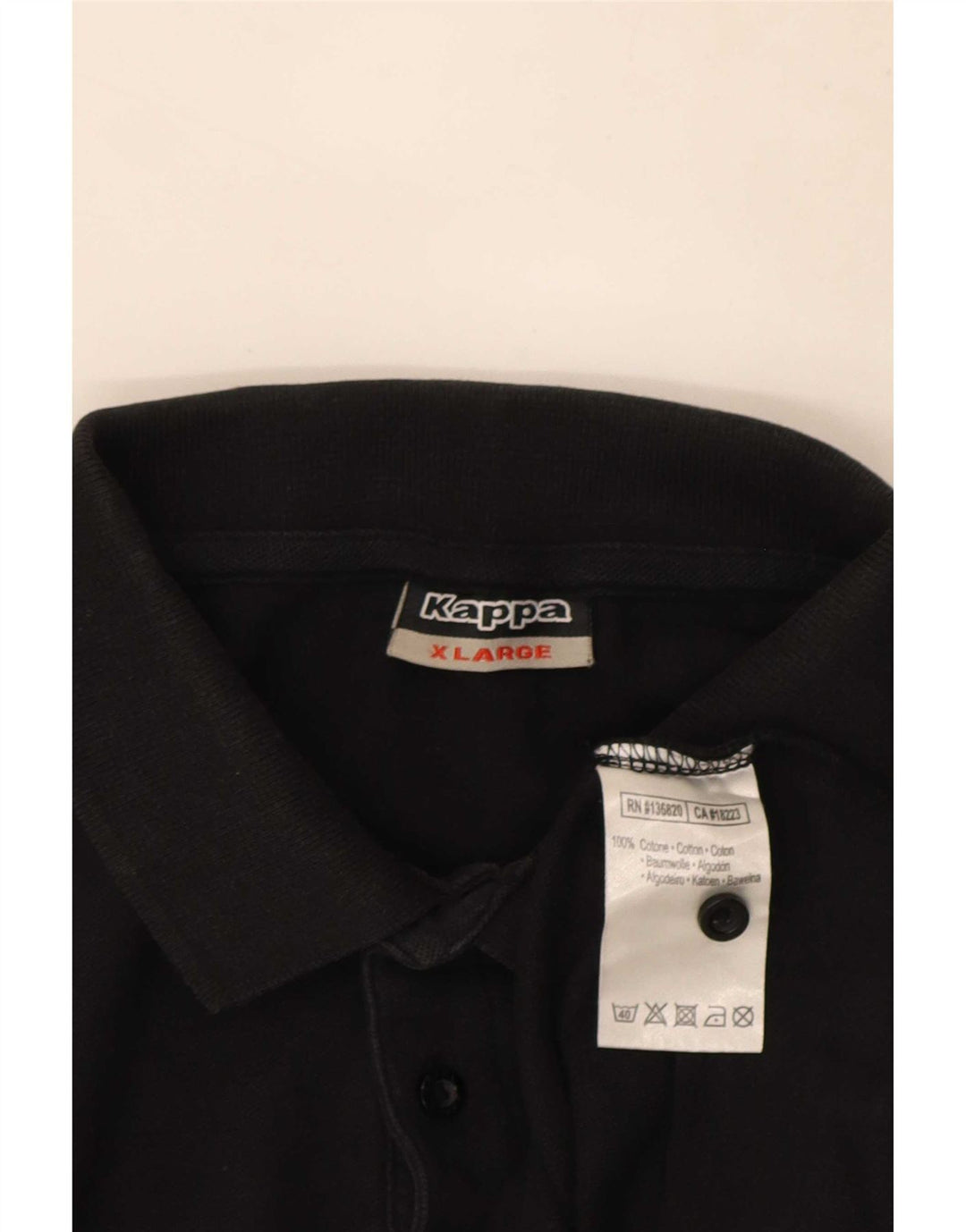 Męska koszulka polo Kappa XL, czarna, bawełniana