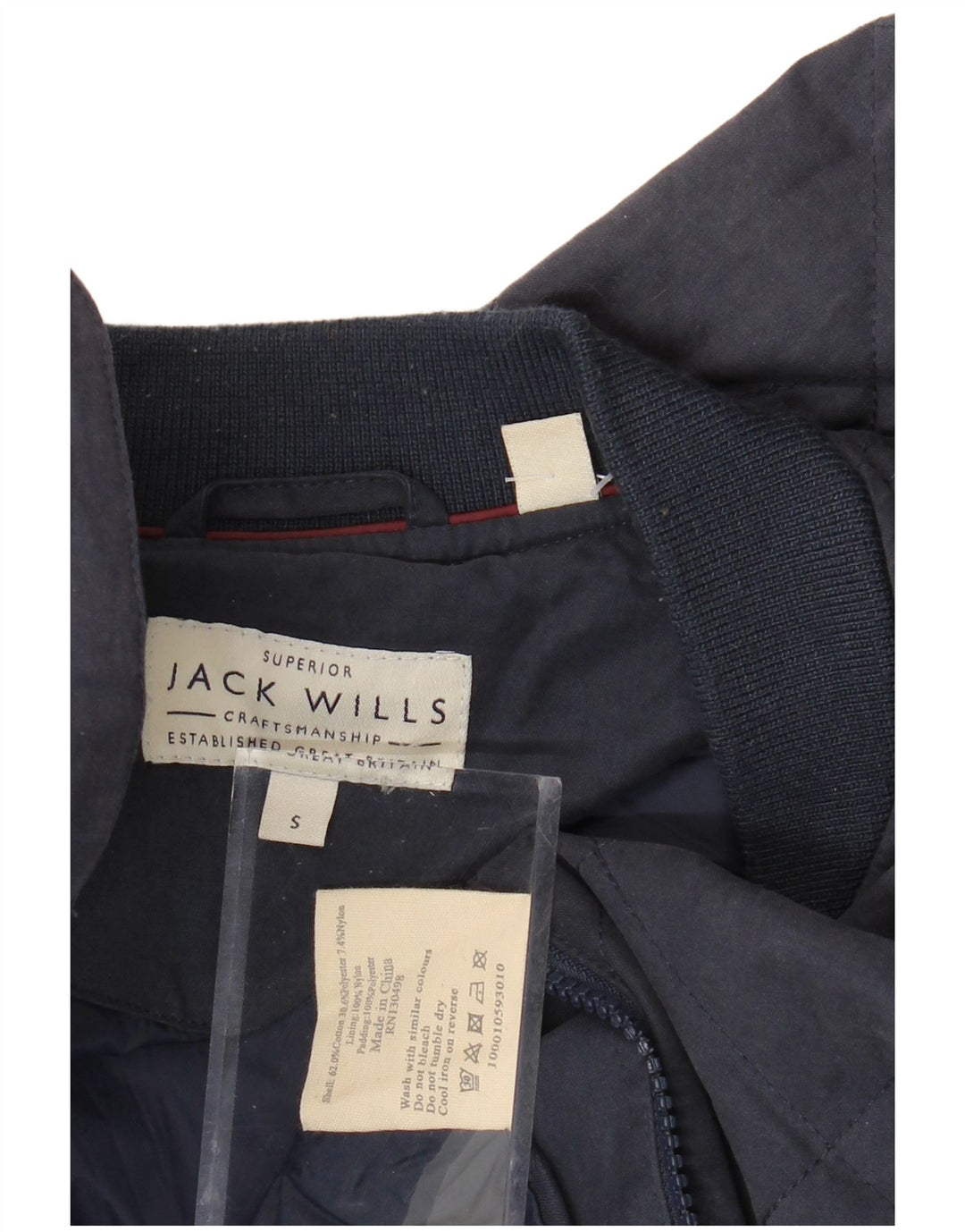 Męska kurtka bomberka JACK WILLS UK 36, mała, granatowa, bawełniana