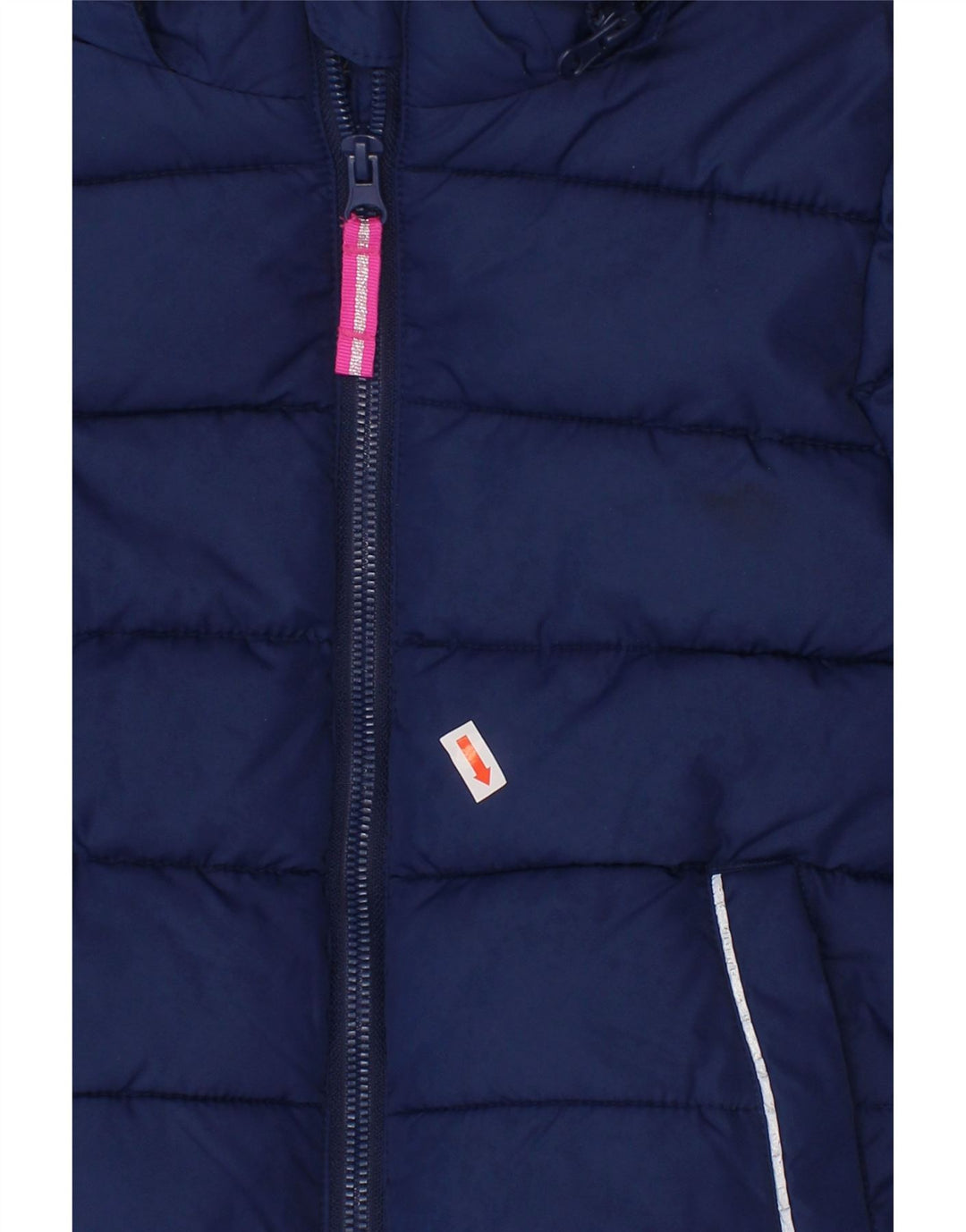 BODEN Girls Hooded Padded Jacket 2-3 Years Navy Blue Polyester Vintage Boden and Second-Hand Boden from Messina Hembry 