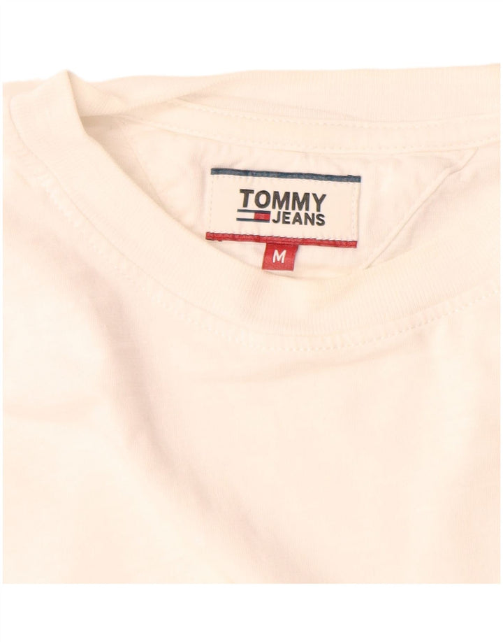 Męski top graficzny Tommy Hilfiger z długim rękawem, średni kolor biały