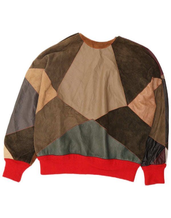 Damska bluza oversize w stylu vintage, wielobarwny patchwork UK 18 XL