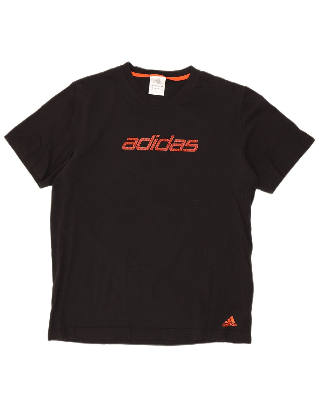 Męski T-shirt z grafiką ADIDAS, duży, czarny, bawełniany