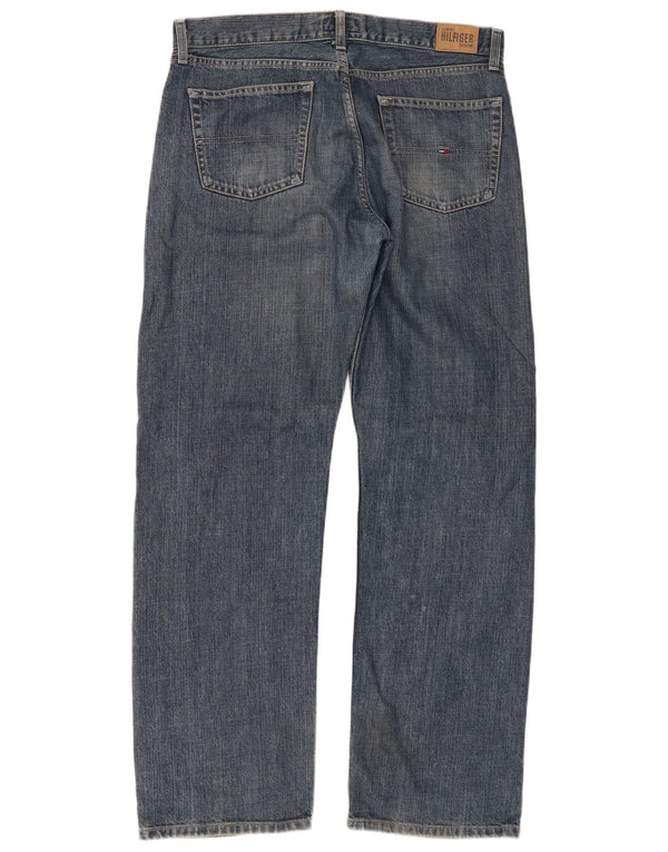 Męskie jeansy flagowe Tommy Hilfiger W34 L32 Niebieskie bawełniane